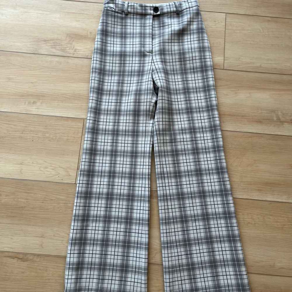 ARITZIA HIGH RISE PLAID PANTS